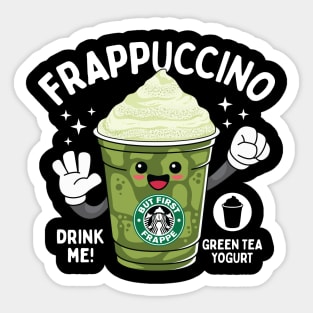 Green Tea Yogurt Blended Beverage for Coffee lovers Sticker